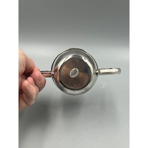 Vintage Dual Handle Silver Plated Baby/Sippy Cup w-Lid - Embossed Duck - Rebecca - Picture 6 of 9